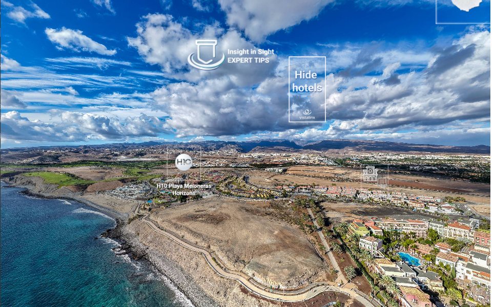VistaLINX view of Meloneras and the Maspalomas landscape